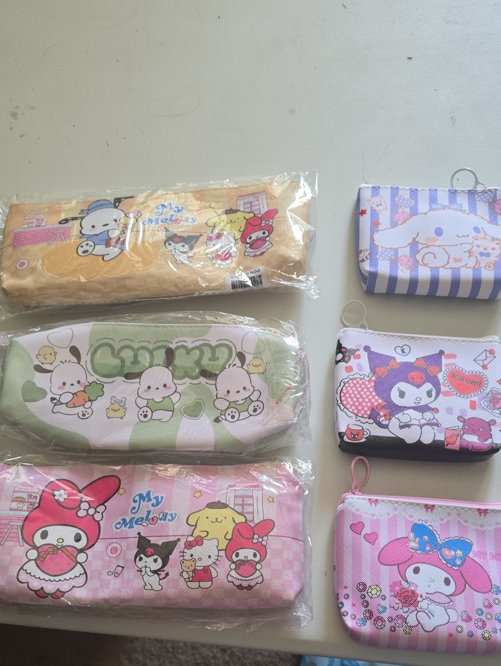 Sanrio Pink & Pastel My Melody and Friends Coin Pouch Set